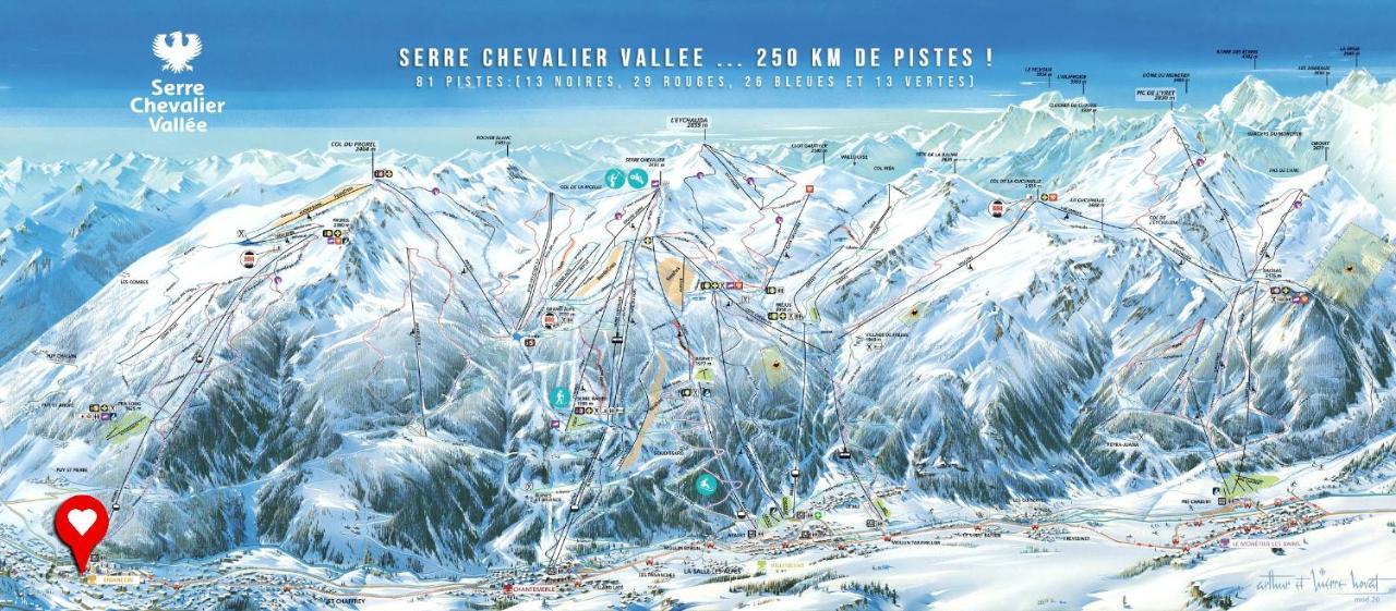 Briancon - Serre Chevalier 1200 - Joli Appartement - Face Aux Pistes En Centre Ville Zewnętrze zdjęcie